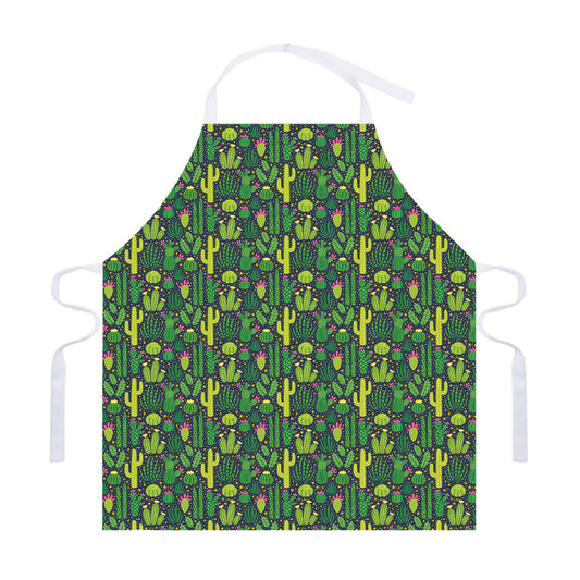 Cute Cactus Plant Pattern Print Adjustable Apron