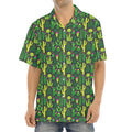 Cute Cactus Plant Pattern Print Aloha Shirt