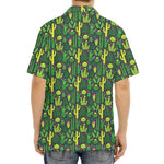 Cute Cactus Plant Pattern Print Aloha Shirt