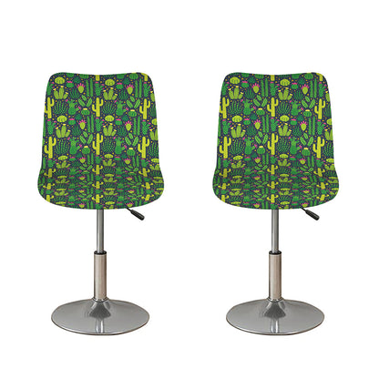 Cute Cactus Plant Pattern Print Bar Stool Covers
