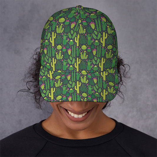 Cute Cactus Plant Pattern Print Baseball Cap