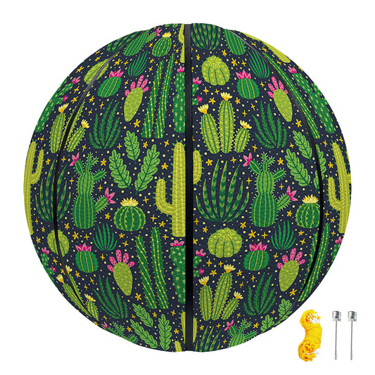 Cute Cactus Plant Pattern Print Basketball