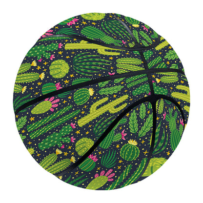 Cute Cactus Plant Pattern Print Basketball