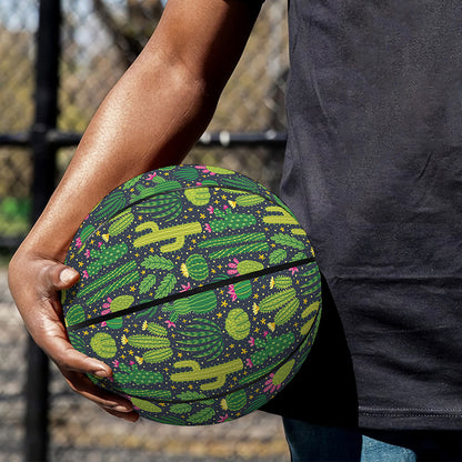 Cute Cactus Plant Pattern Print Basketball