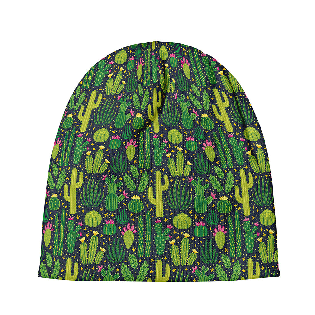 Cute Cactus Plant Pattern Print Beanie