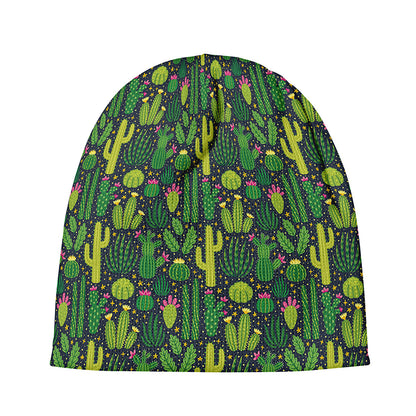 Cute Cactus Plant Pattern Print Beanie