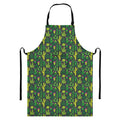 Cute Cactus Plant Pattern Print Bib Apron With Pocket
