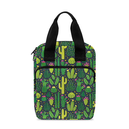 Cute Cactus Plant Pattern Print Bible Tote Bag