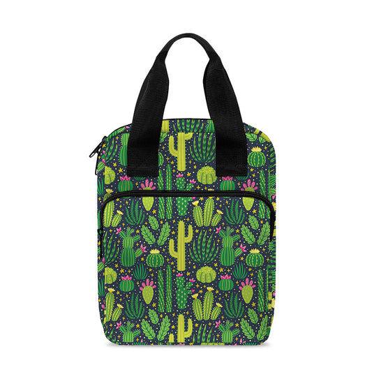 Cute Cactus Plant Pattern Print Bible Tote Bag