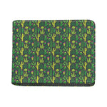 Cute Cactus Plant Pattern Print Bifold Wallet