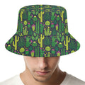 Cute Cactus Plant Pattern Print Bucket Hat