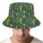 Cute Cactus Plant Pattern Print Bucket Hat