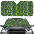 Cute Cactus Plant Pattern Print Car Windshield Sun Shade