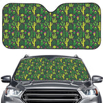 Cute Cactus Plant Pattern Print Car Windshield Sun Shade
