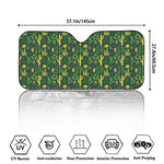 Cute Cactus Plant Pattern Print Car Windshield Sun Shade