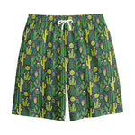 Cute Cactus Plant Pattern Print Cotton Shorts