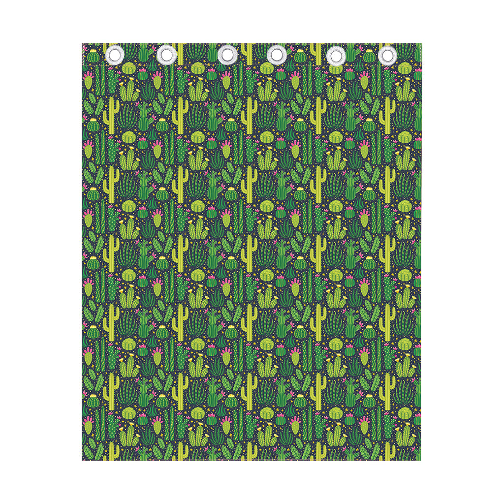Cute Cactus Plant Pattern Print Curtain
