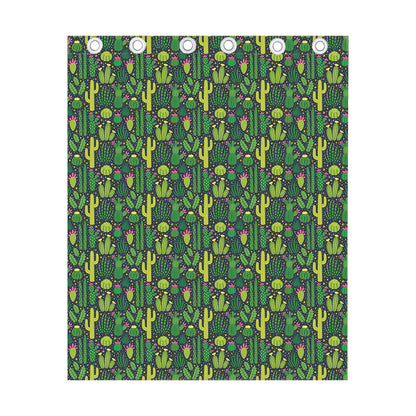 Cute Cactus Plant Pattern Print Curtain
