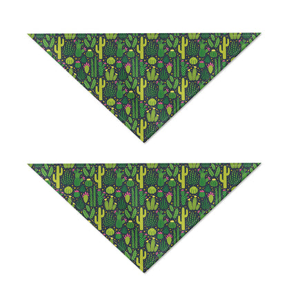 Cute Cactus Plant Pattern Print Dog Bandana
