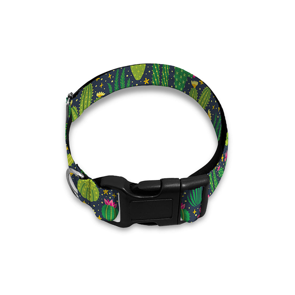 Cute Cactus Plant Pattern Print Dog Collar