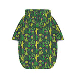Cute Cactus Plant Pattern Print Dog Zip Up Hoodie