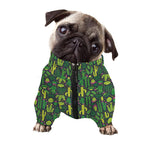 Cute Cactus Plant Pattern Print Dog Zip Up Jacket