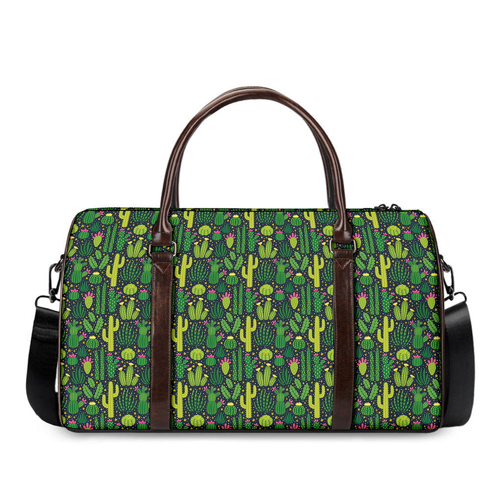 Cute Cactus Plant Pattern Print Duffle Bag