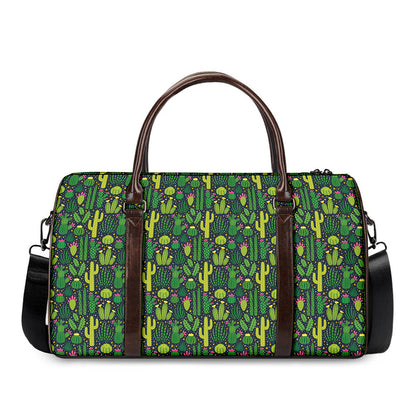Cute Cactus Plant Pattern Print Duffle Bag