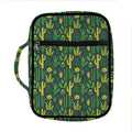 Cute Cactus Plant Pattern Print Front Pocket Bible Bag