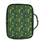 Cute Cactus Plant Pattern Print Front Pocket Bible Bag
