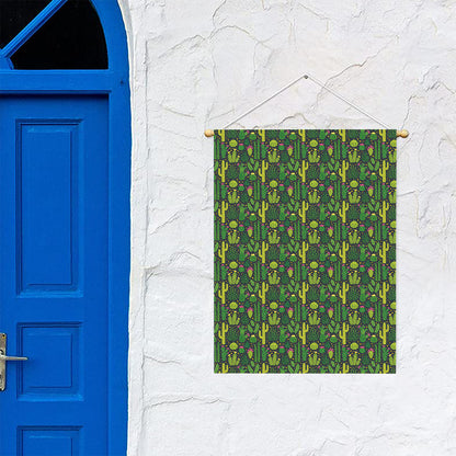 Cute Cactus Plant Pattern Print Garden Flag