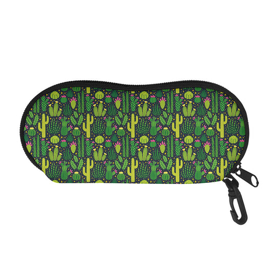 Cute Cactus Plant Pattern Print Glasses Case
