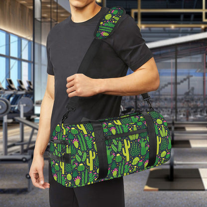 Cute Cactus Plant Pattern Print Gym Bag