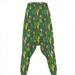 Cute Cactus Plant Pattern Print Hammer Pants