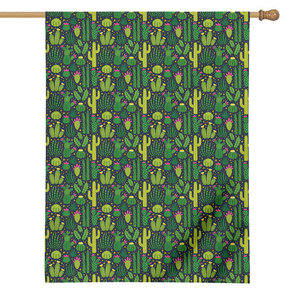Cute Cactus Plant Pattern Print House Flag