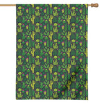 Cute Cactus Plant Pattern Print House Flag