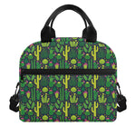 Cute Cactus Plant Pattern Print Insulated Lunch Bag