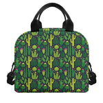 Cute Cactus Plant Pattern Print Insulated Lunch Bag