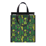 Cute Cactus Plant Pattern Print Insulated Lunch Tote