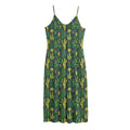 Cute Cactus Plant Pattern Print Jersey Midi Cami Dress