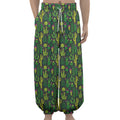 Cute Cactus Plant Pattern Print Lantern Pants