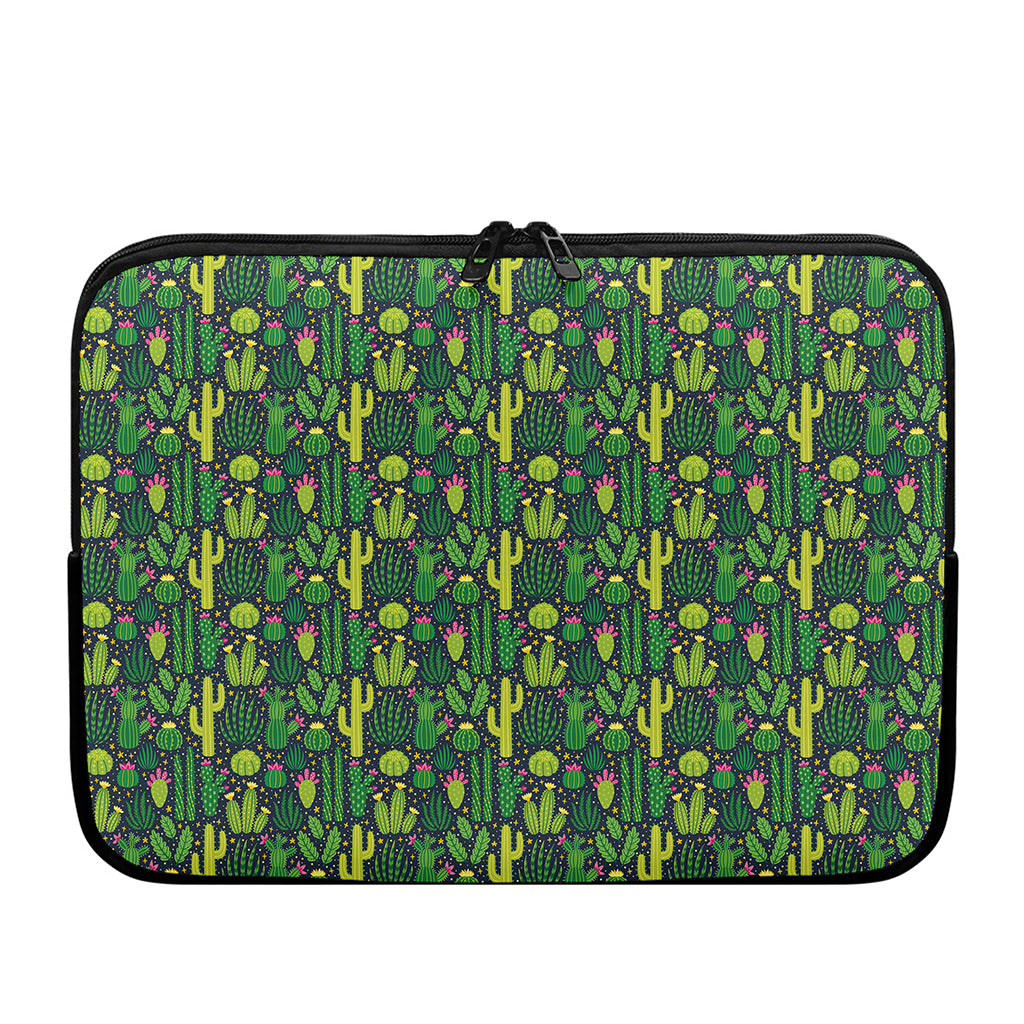 Cute Cactus Plant Pattern Print Laptop Sleeve