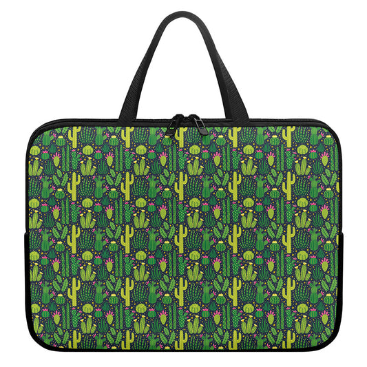 Cute Cactus Plant Pattern Print Laptop Sleeve With Handle