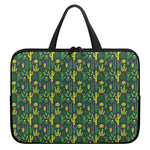 Cute Cactus Plant Pattern Print Laptop Sleeve With Handle