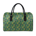 Cute Cactus Plant Pattern Print Leather Duffel Bag