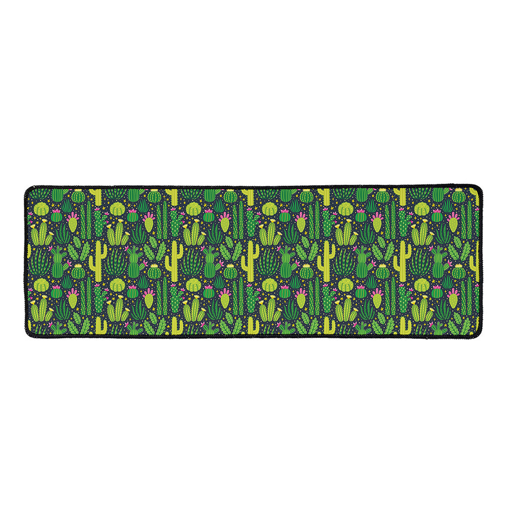 Cute Cactus Plant Pattern Print Long Kitchen Mat