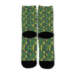 Cute Cactus Plant Pattern Print Long Socks