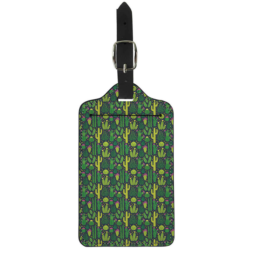 Cute Cactus Plant Pattern Print Luggage Tag