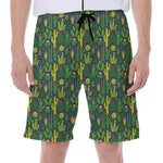 Cute Cactus Plant Pattern Print Men's Beach Shorts