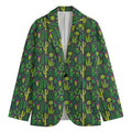 Cute Cactus Plant Pattern Print Men's Blazer